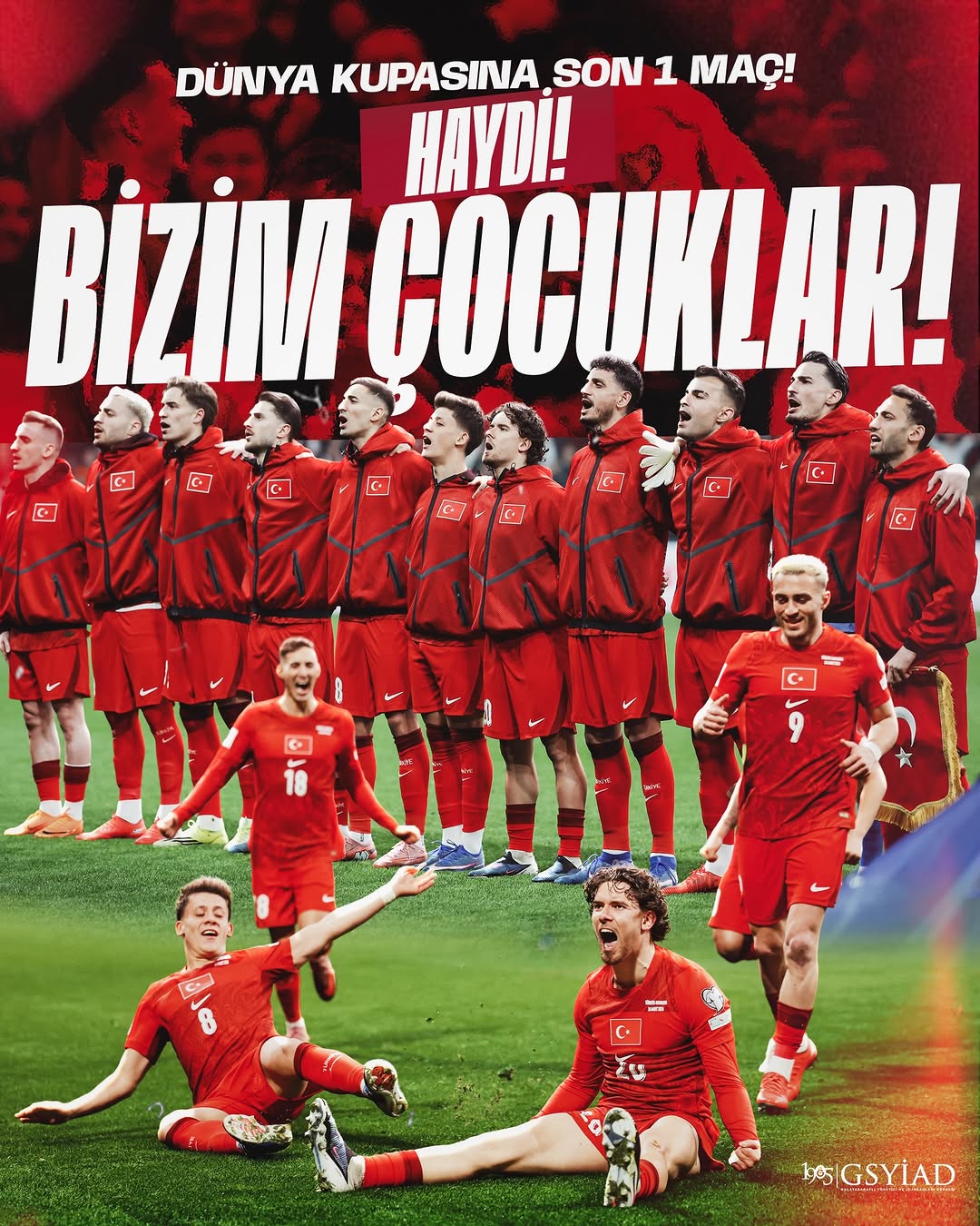 🏆 DÜNYA KUPASI HEDEFİMİZE SADECE 1 MAÇ KALDI!

Haydi Bizim Çocuklar! 🇹🇷