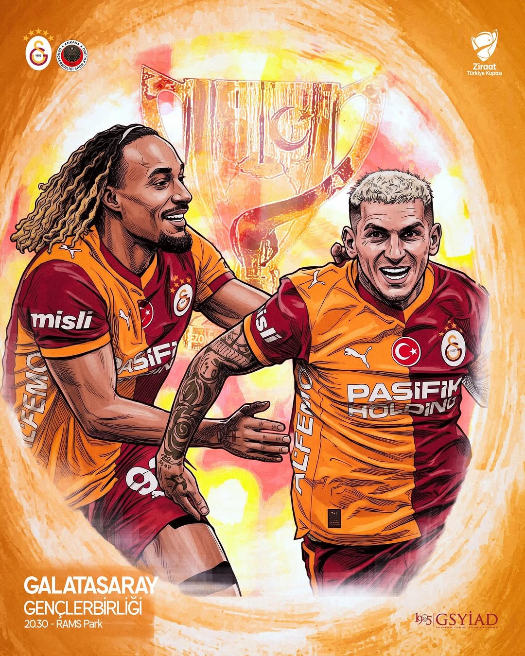 Ziraat Türkiye Kupası çeyrek final mücadelesinde Gençlerbirliği ile karşılaşacak olan GALATASARAY’ımıza başarılar dileriz! 💛❤️

#BugünGünlerdenGALATASARAY 🏆