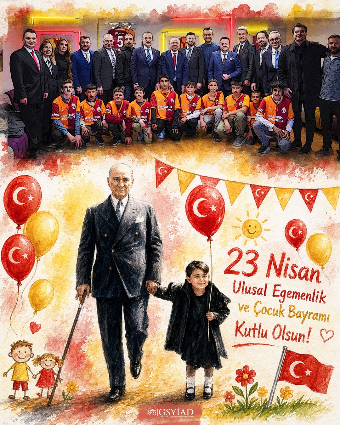 Türkiye Büyük Millet Meclisi’nin 106. Kuruluş yıl dönümü ve Ulu Önder Mustafa Kemal Atatürk’ün tüm dünya çocuklarına armağan ettiği 23 Nisan Ulusal Egemenlik ve Çocuk Bayramı kutlu olsun! ❤️